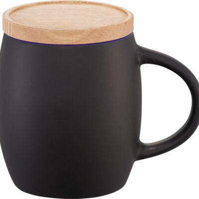 Hearth Ceramic Mug with FSC 100% Wood Lid/Coaster 15oz Thumbnail